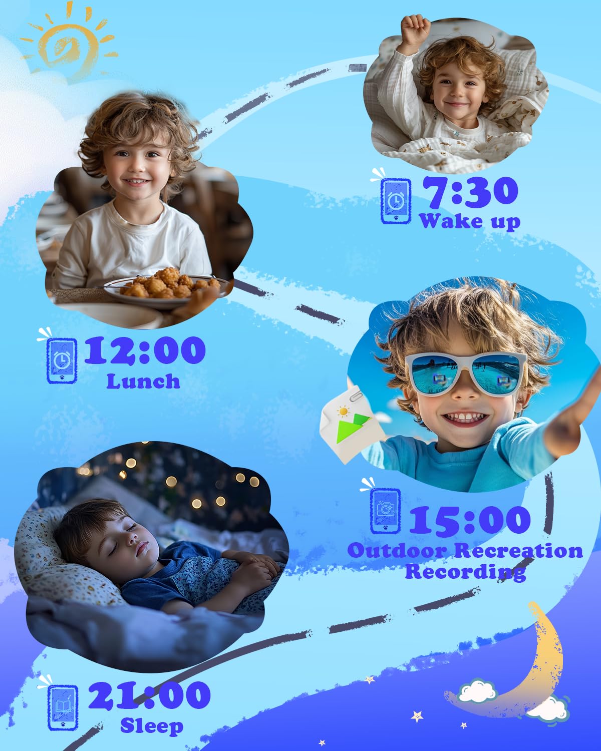 MOMILLA Kids Toys Phone for 3 4 5 6 7 Years Old, 3.97" Touchscreen Christmas Birthday Gifts, Toddler Toys Phone with Music Player Puzzle Games 16 GB Storage Alarm Kids Toys for Ages 3-12 Kids