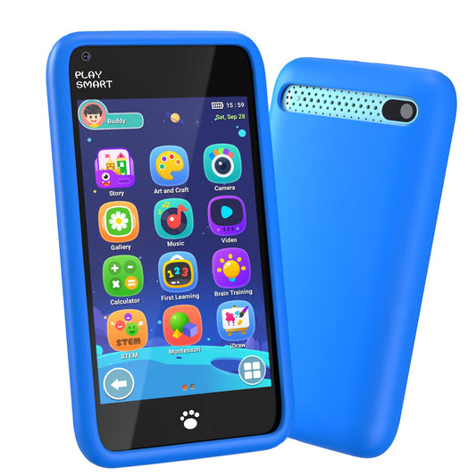 Kids Toys Smart Phone, Girls Toys with 3.97" Touchscreen Phone, Birthday Gift for Kids Age 3-12, Toddler Toys Learning Smartphone, 16 GB Storage Cell Phone with Front Camera (No Dual Camera)