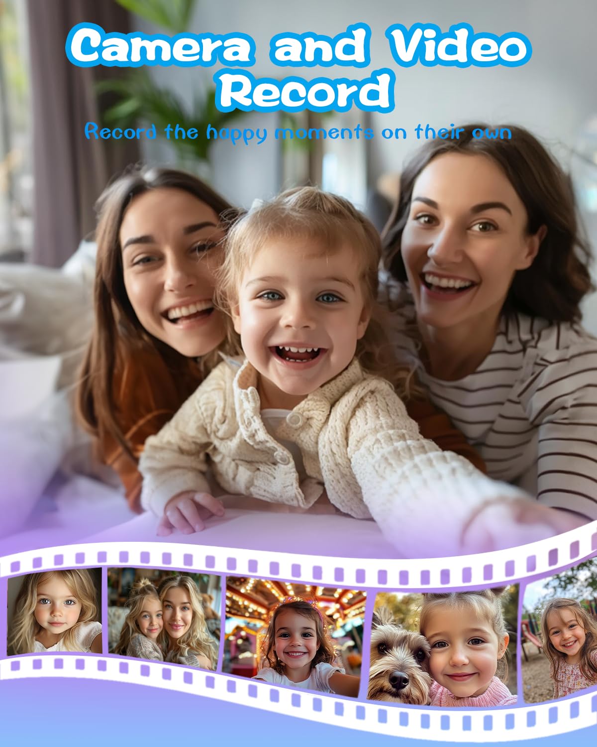 Kids Toys Smart Phone, Girls Toys with 3.97" Touchscreen Phone, Birthday Gift for Kids Age 3-12, Toddler Toys Learning Smartphone, 16 GB Storage Cell Phone with Front Camera (No Dual Camera)