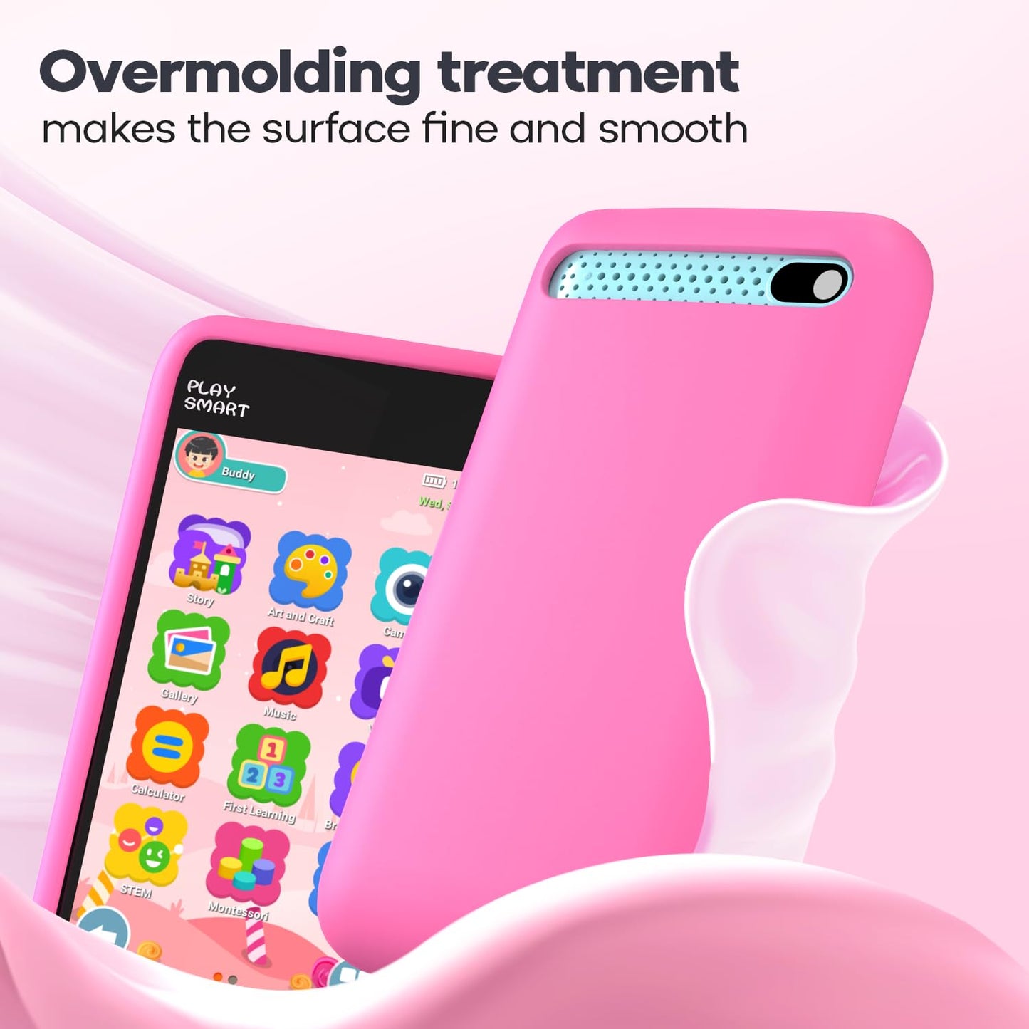 Silicone Phone Case for 3.97" Screen, Shockproof & Durable, Soft Protective Cover for Cell Phone-Pink