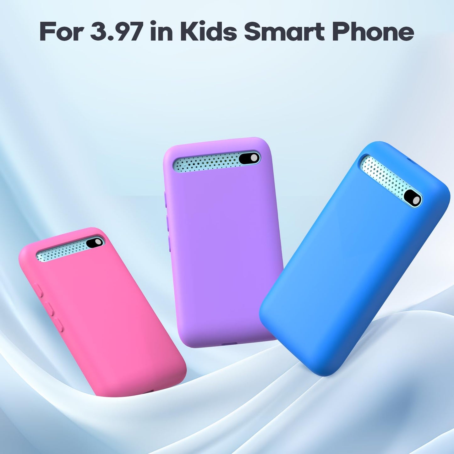 Silicone Phone Case for 3.97" Screen, Shockproof & Durable, Soft Protective Cover for Cell Phone-Blue